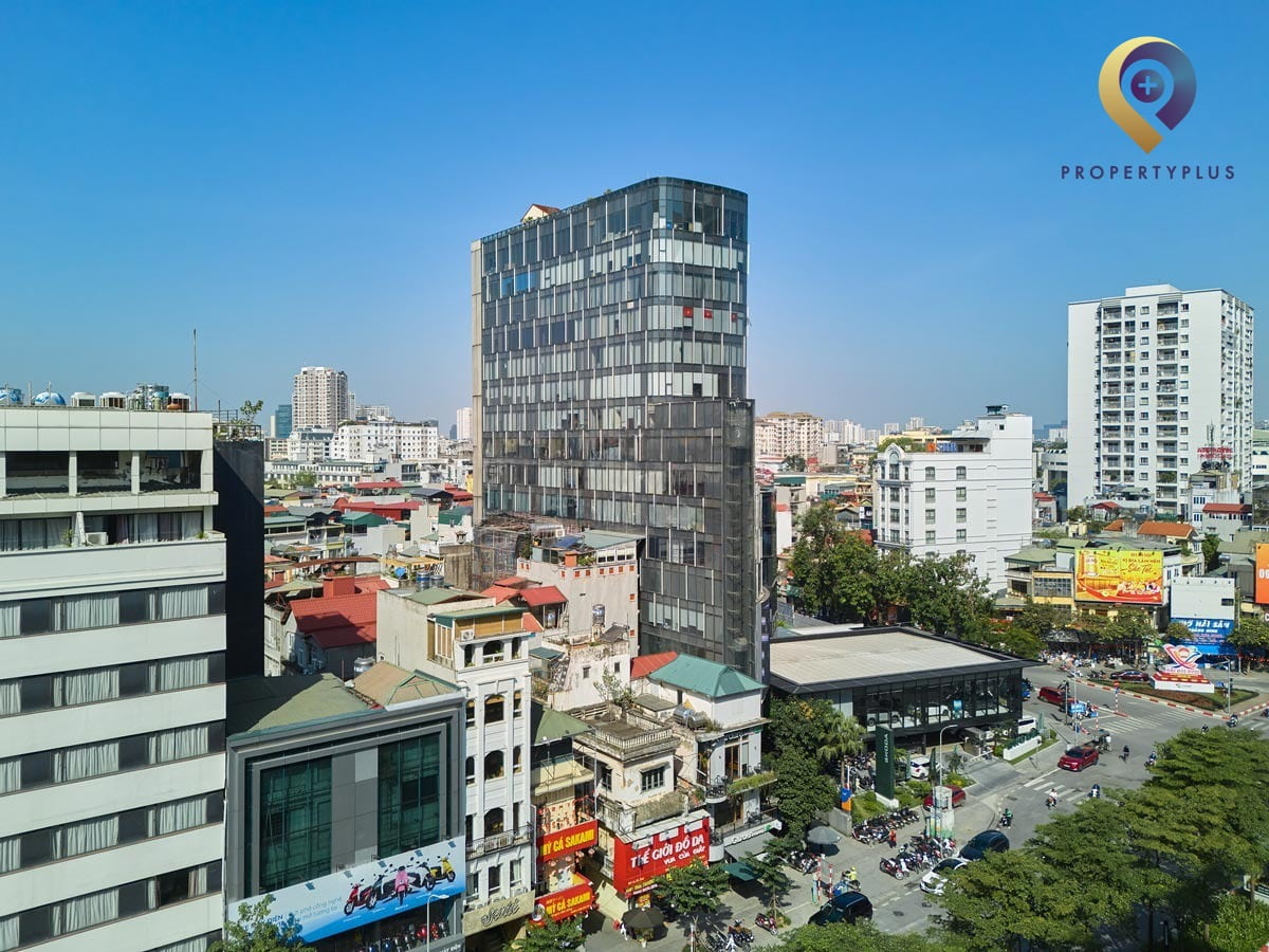 Toàn cảnh tòa nhà văn phòng TID-Centre tại Quận Ba Đình, Hà Nội với kiến trúc hiện đại. do Property Plus giới thiệu